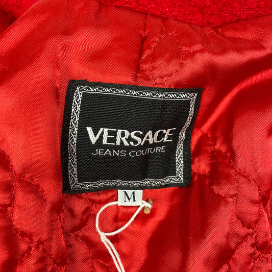 Versace c.1994 red boucle coat | S/M, Red