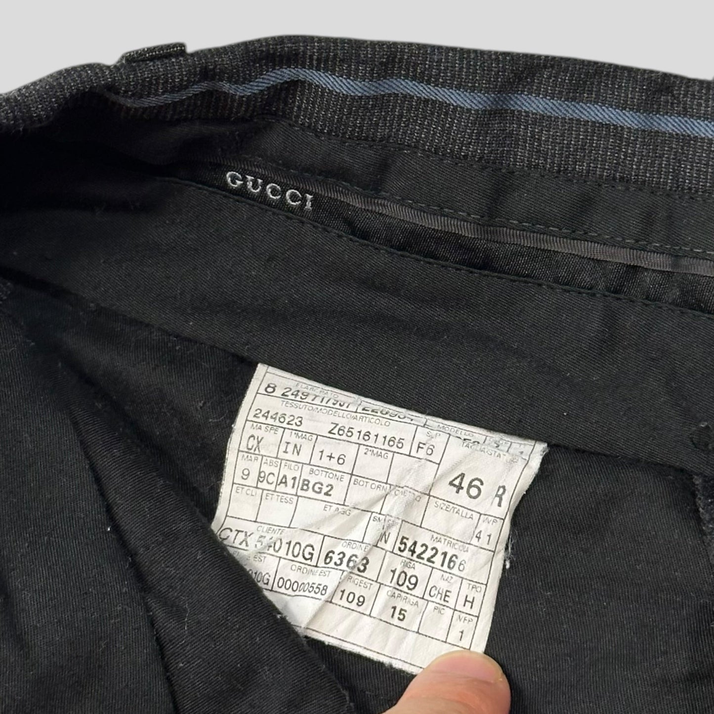 Gucci 00’s Textured Wool Suit Blazer + Trousers - IT46 (S/M) | Default Title, Grey
