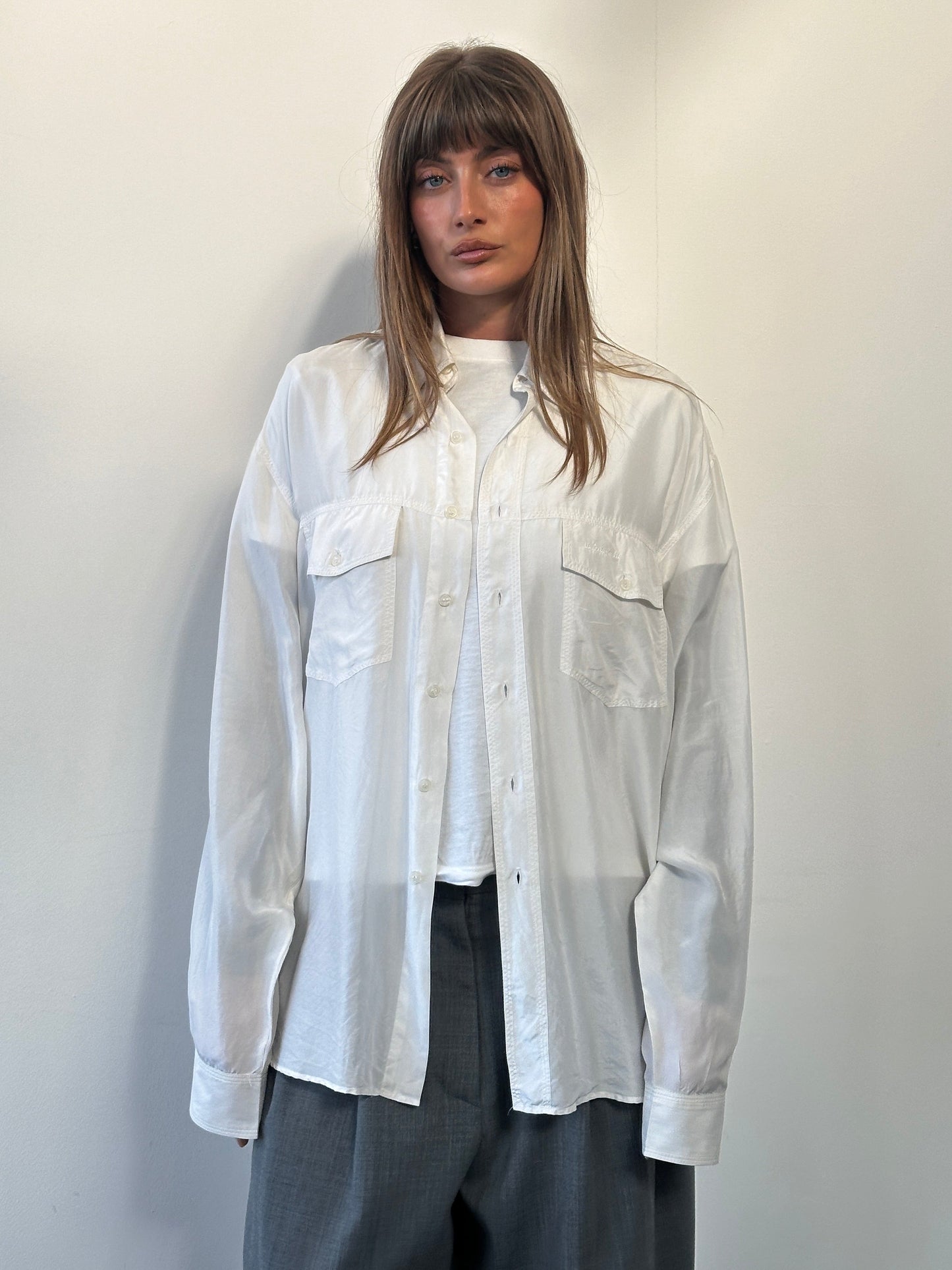 Vintage 1990s Pure Silk Shirt - XL