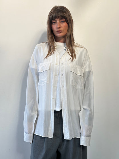 Vintage 1990s Pure Silk Shirt - XL