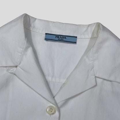 Prada Milano 2019 Camp Collar Triangle Logo Boxy Shirt - IT38 | Default Title, Multicoloured