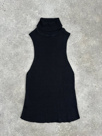 Vintage Sleeveless Roll Neck Top - M