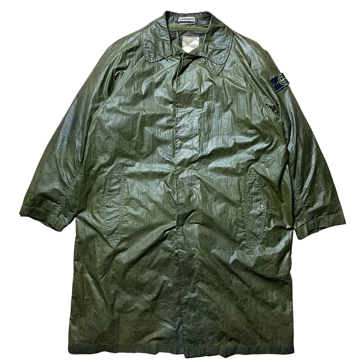 A/W 1988 Crocodile Green Dual Layer Ice Trench Coat