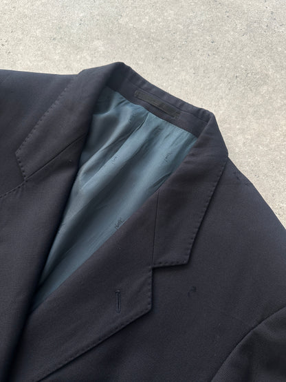 Yves Saint Laurent Pour Homme 1980s Pure Wool Bespoke Button Blazer - XL