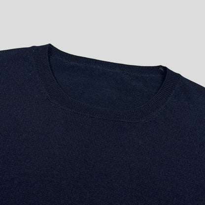Prada Milano 2016 Navy Wool Crewneck Knit Jumper - S | Default Title, Navy