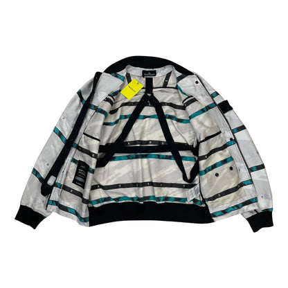 Stone Island Shadow Project DPM Chine Jacquard Bomber, Size Medium | O/S, White