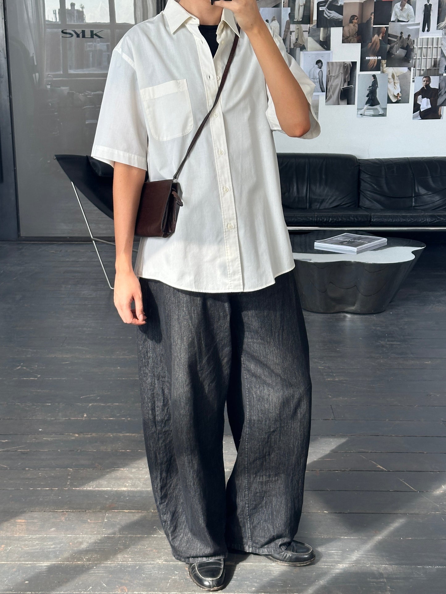 Giorgio Armani Le Collezioni 1990s Leather Crossbody Bag