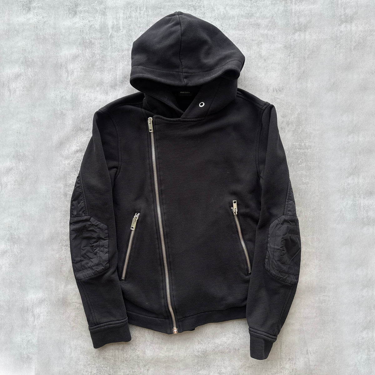 DIESEL ZIP HOODIE | O/S, Black