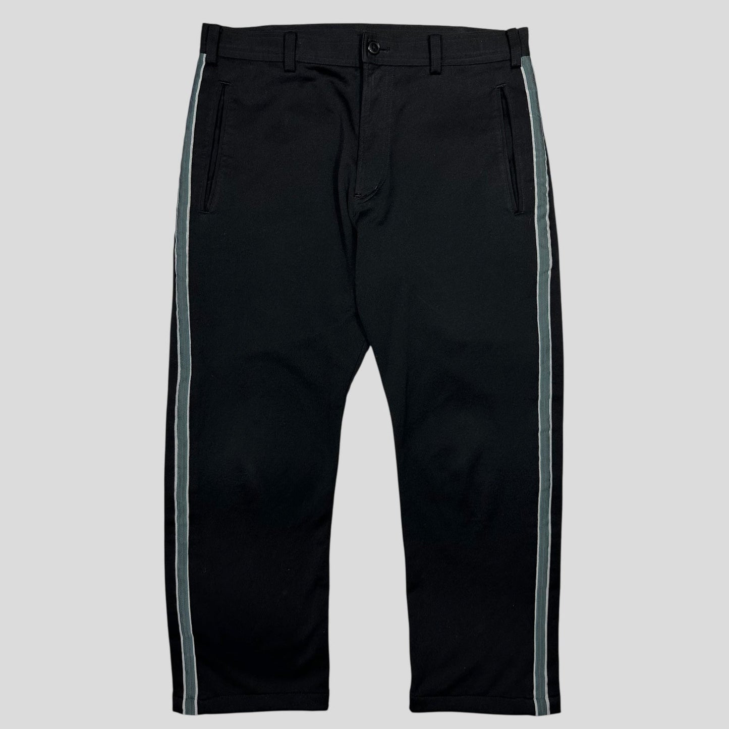 Yohji Yamamoto SS02 Y’s for Men Striped Seam Poly Trousers - 3 (M/L) | Default Title, Multicoloured