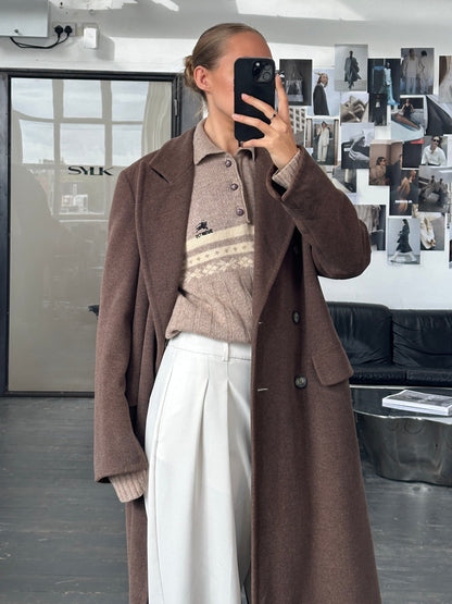 Sportmax 1990s Wool Double Breasted Coat - M/L