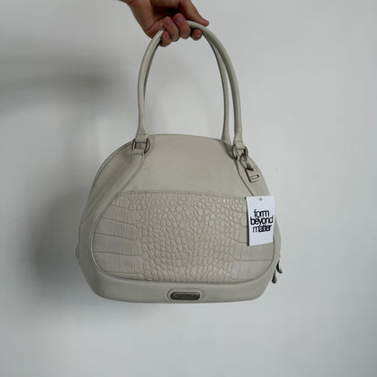 alexander mcqueen x samsonite crocodile leather style boarding bag | O/S, Ivory