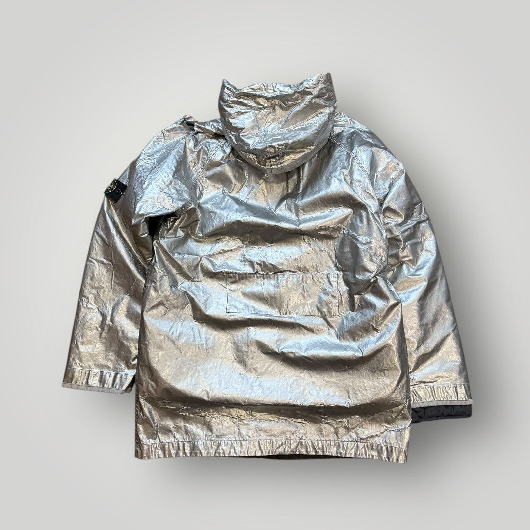 Stone Island AW/2003 Raso Gommato Metallic Cover Reversible "Spaceman" Parka XL