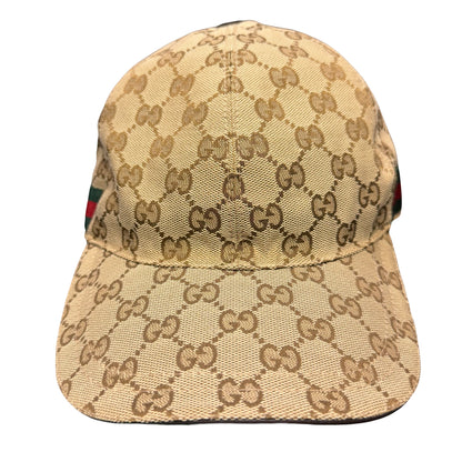 Gucci Monogram Cap In Tan (XL) | O/S, Tan