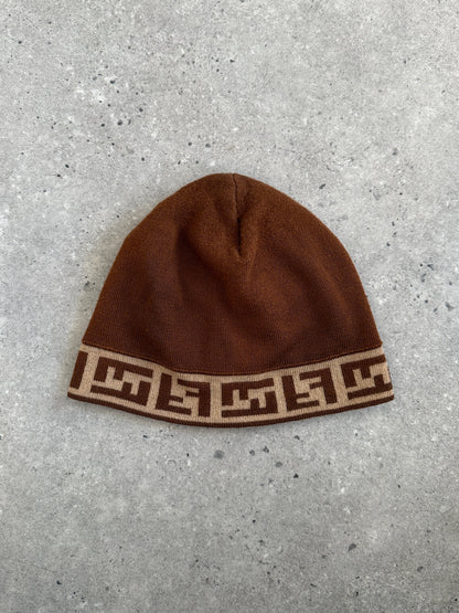 Fendi FF Monogram Print Beanie Hat