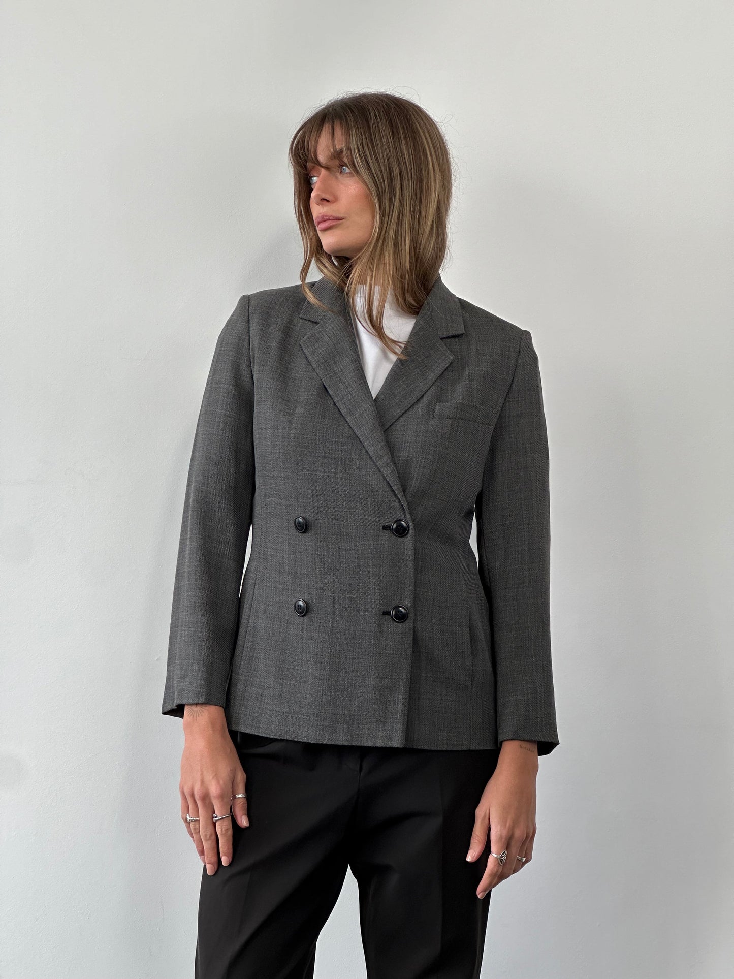 Max Mara Wool Double Breasted Blazer - S