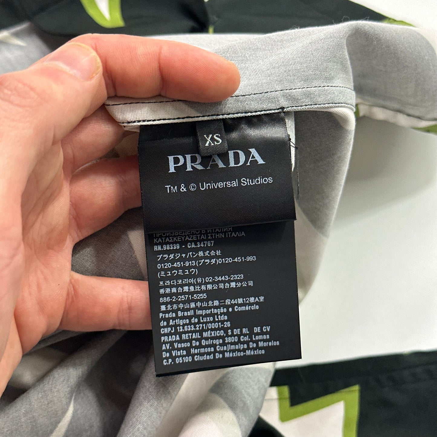 Prada x Frankenstein FW19 Boxy Lightning Shirt - XS (S/M)