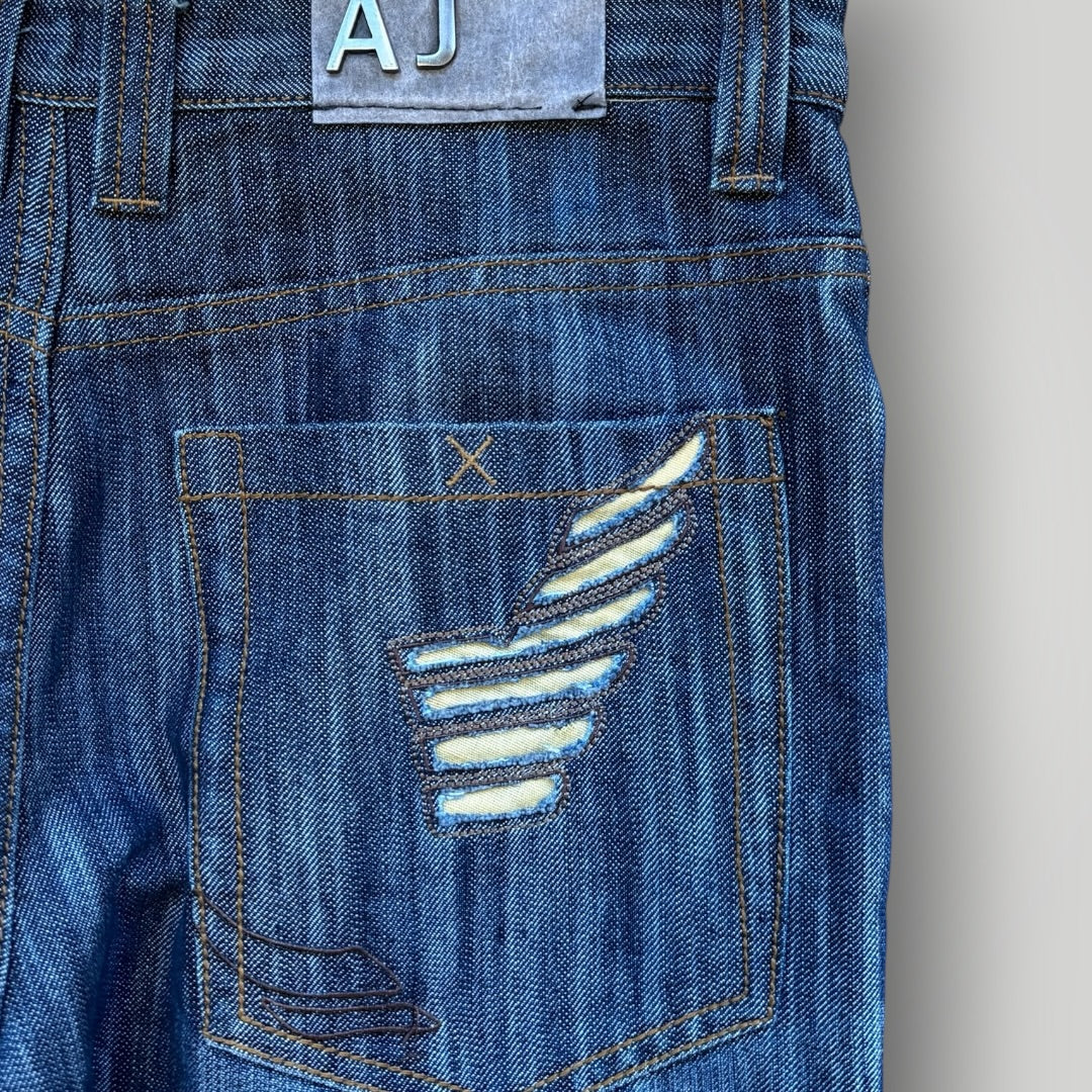 2000's Armani Jeans Embossed Slim Cut Jeans 32x32