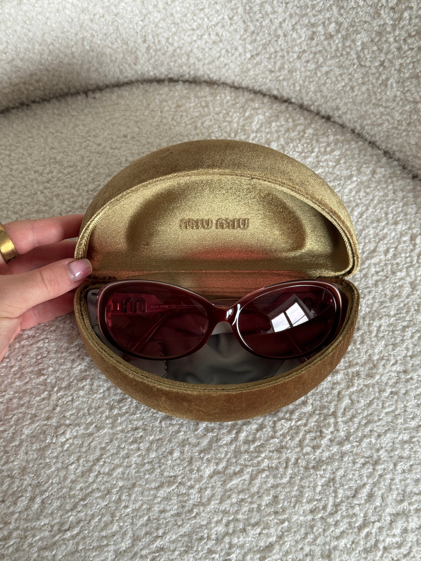 2000s Miu Miu ‘M’ Sunglasses | O/S, Red