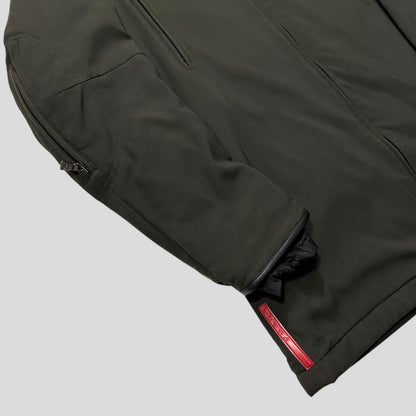 Prada Sport 1999 Balaclava Fleece Lined Moto Jacket - IT50 (L) | Green