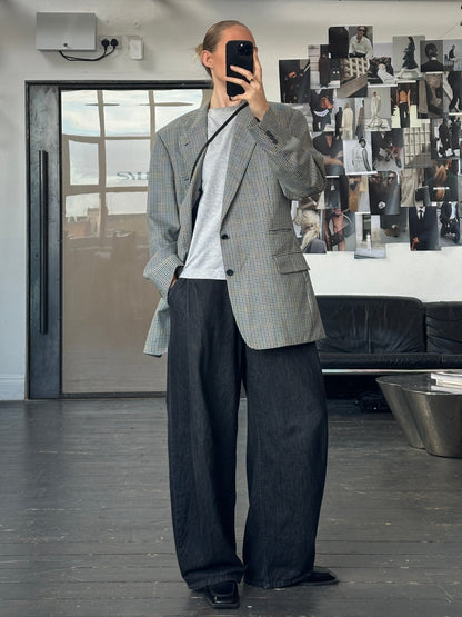 Burberry 1990s Check Pure Wool Single Breasted Blazer - 44R/XL