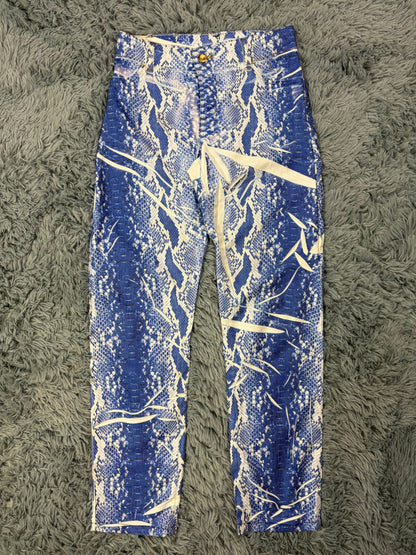 Just Cavalli 00’s Acid Python Print Stretchy Jeans - S | O/S, Blue