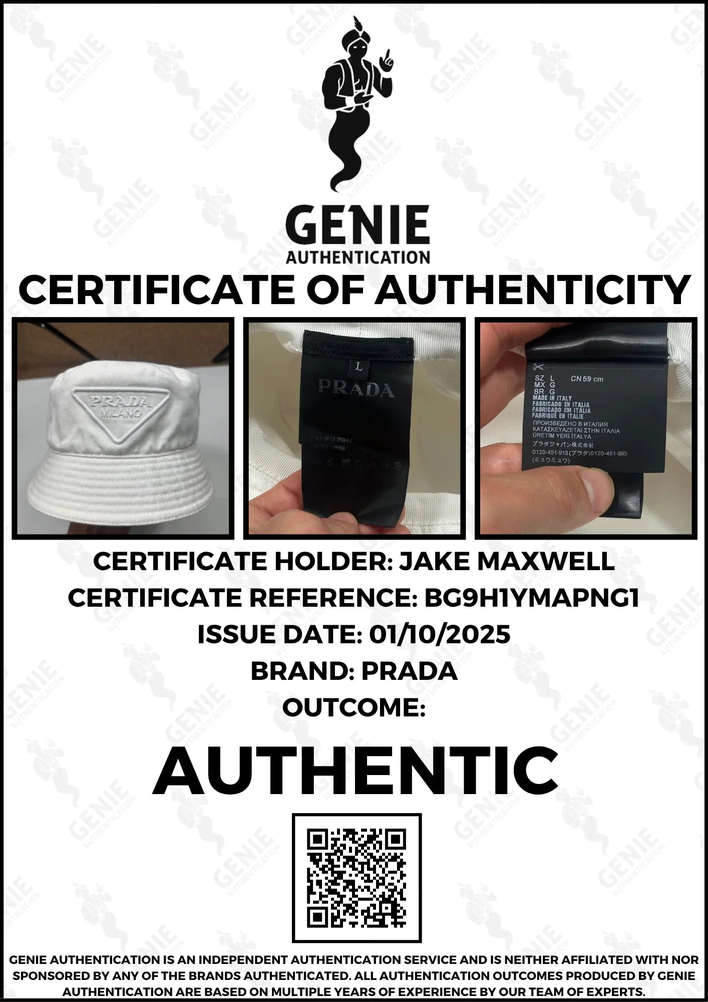 Prada 2022 Embroidered Cotton Triangle Logo Bucket Hat - L