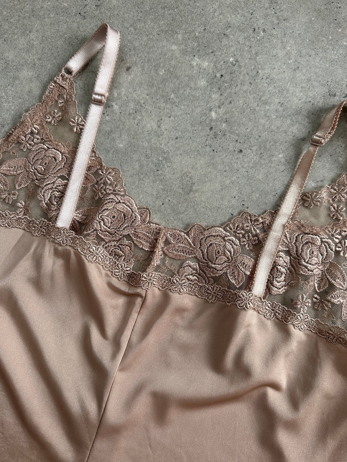 Vintage 1990s Lace Mini Slip Dress - M