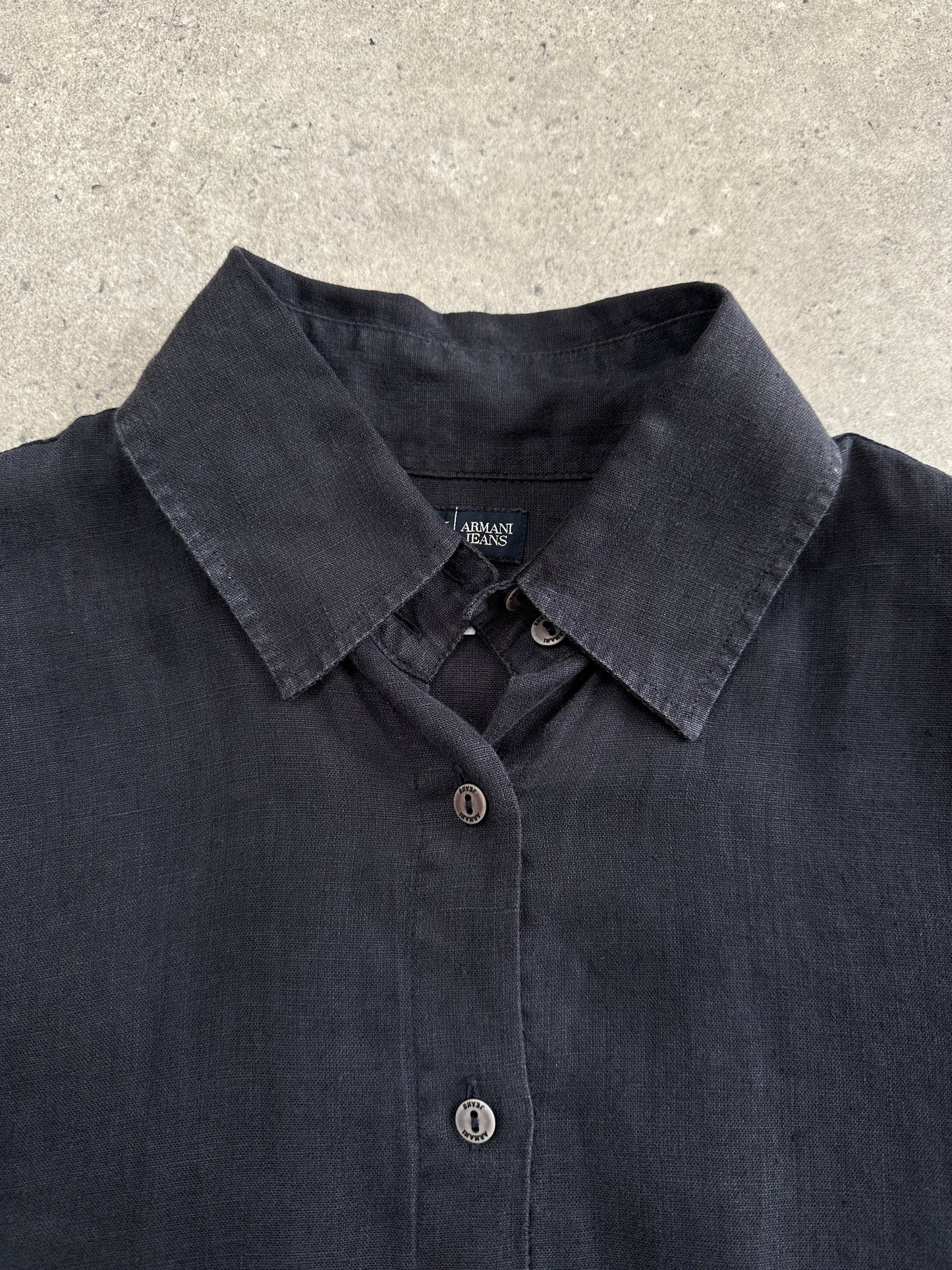 Armani Jeans 2000s Pure Linen Shirt - M