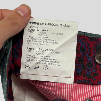 Junya Watanabe by CDG 2012 Checkered Mohair Wool Shorts - S