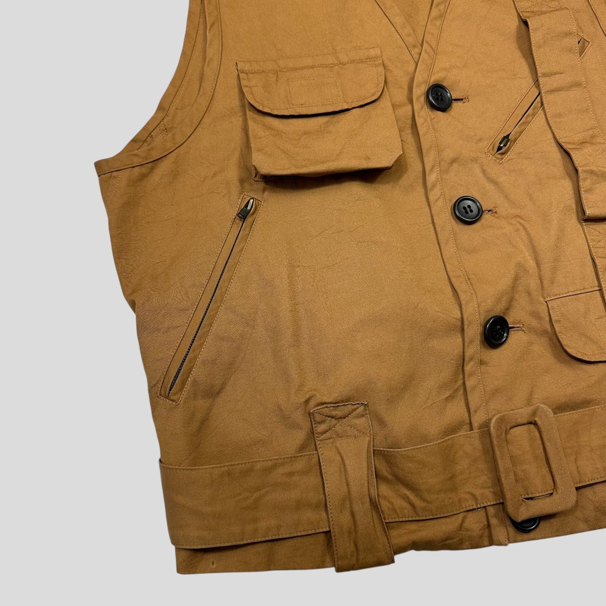 Hysteric Glamour 90’s Belted Cargo Vest - S | Small, Brown