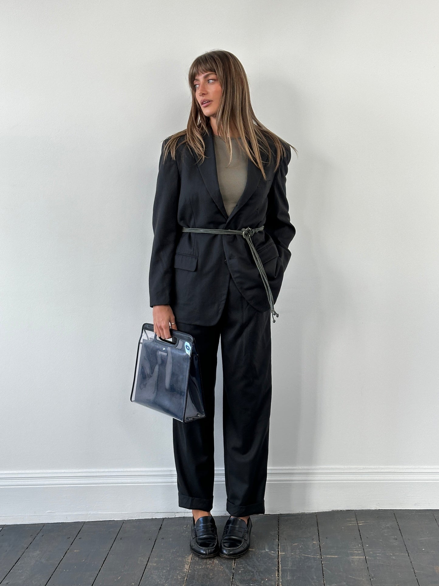 Japanese Vintage 1990s Pure Wool Straight Leg Suit - 40R/W26