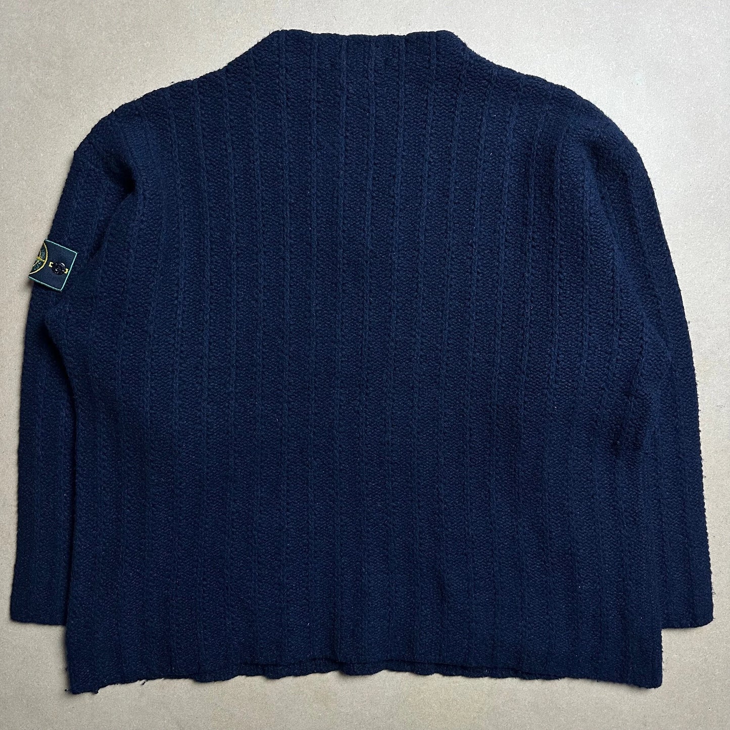 A/W 1995 Oil Black 1/4 Zip Knitted Pullover Sweater