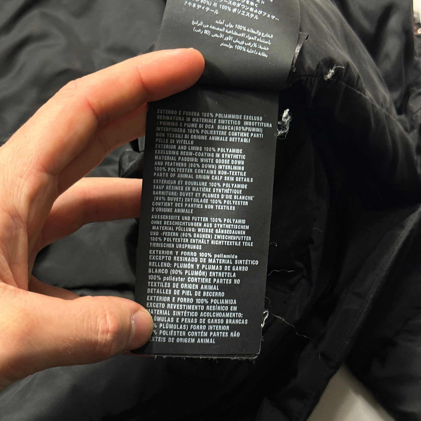 Prada 2018 Nylon Down Tri-Pocket Plaque Logo Puffer - S/M