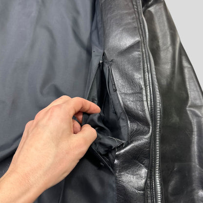 Neil Barrett 00’s Textured Padded Leather Moto Jacket - L