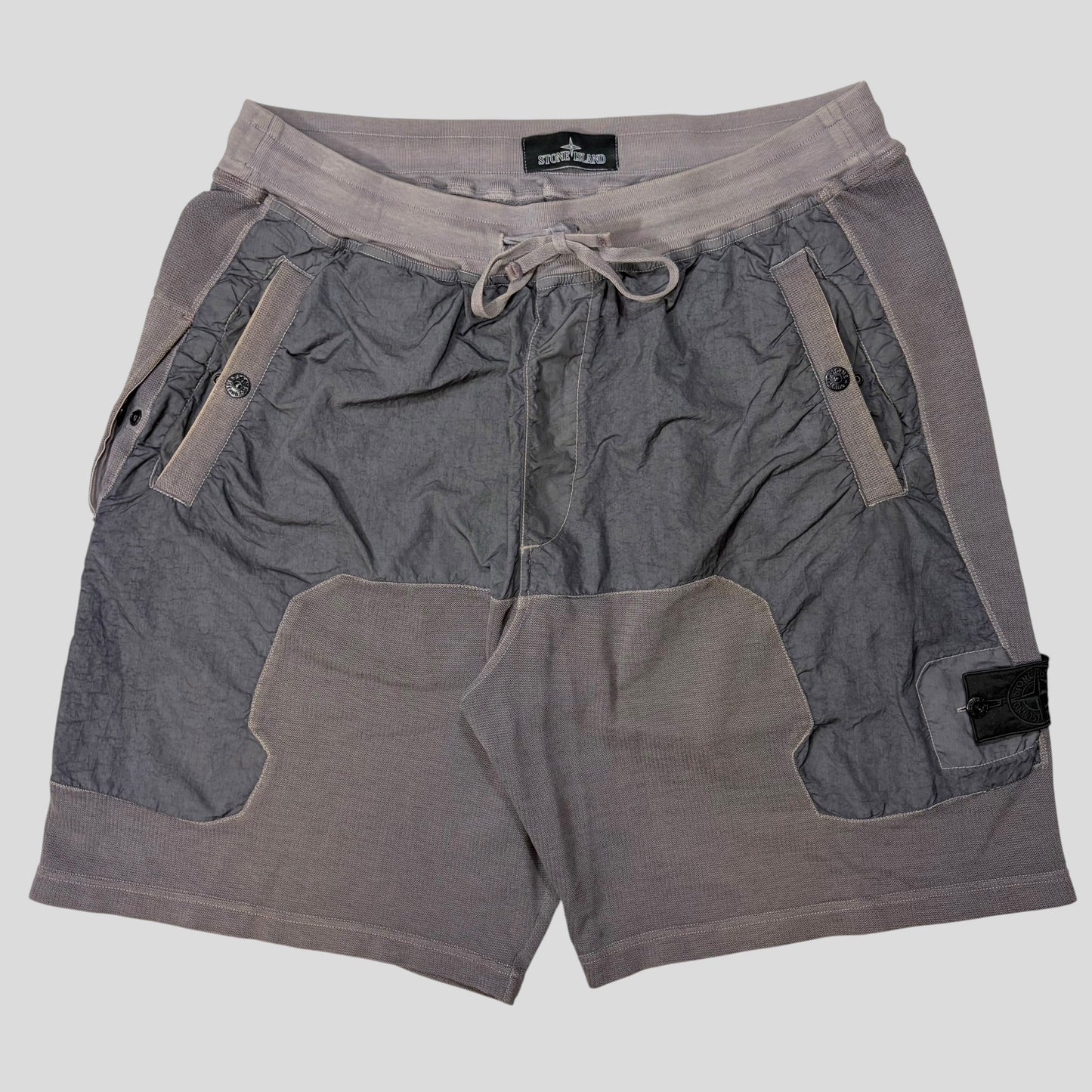 Stone Island Shadow Project SS20 Cotton & Nylon Metal Baggy Shorts - M/L | Default Title, Grey