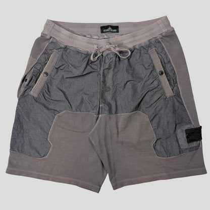 Stone Island Shadow Project SS20 Cotton & Nylon Metal Baggy Shorts - M/L | Default Title, Grey