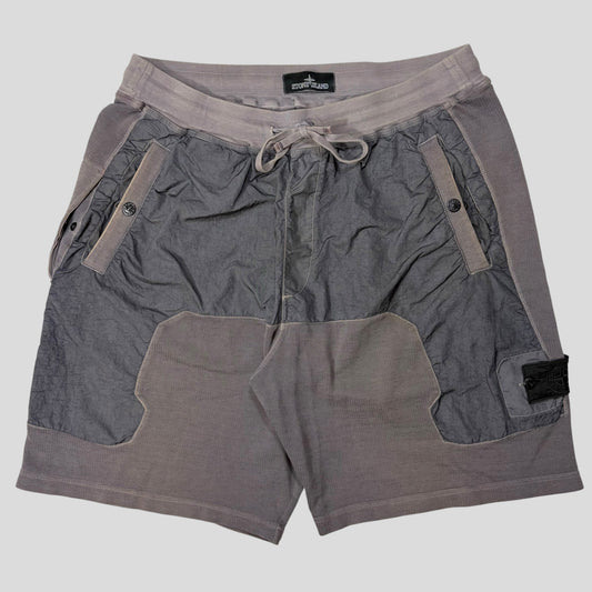 Stone Island Shadow Project SS20 Cotton & Nylon Metal Baggy Shorts - M/L | O/S, Grey
