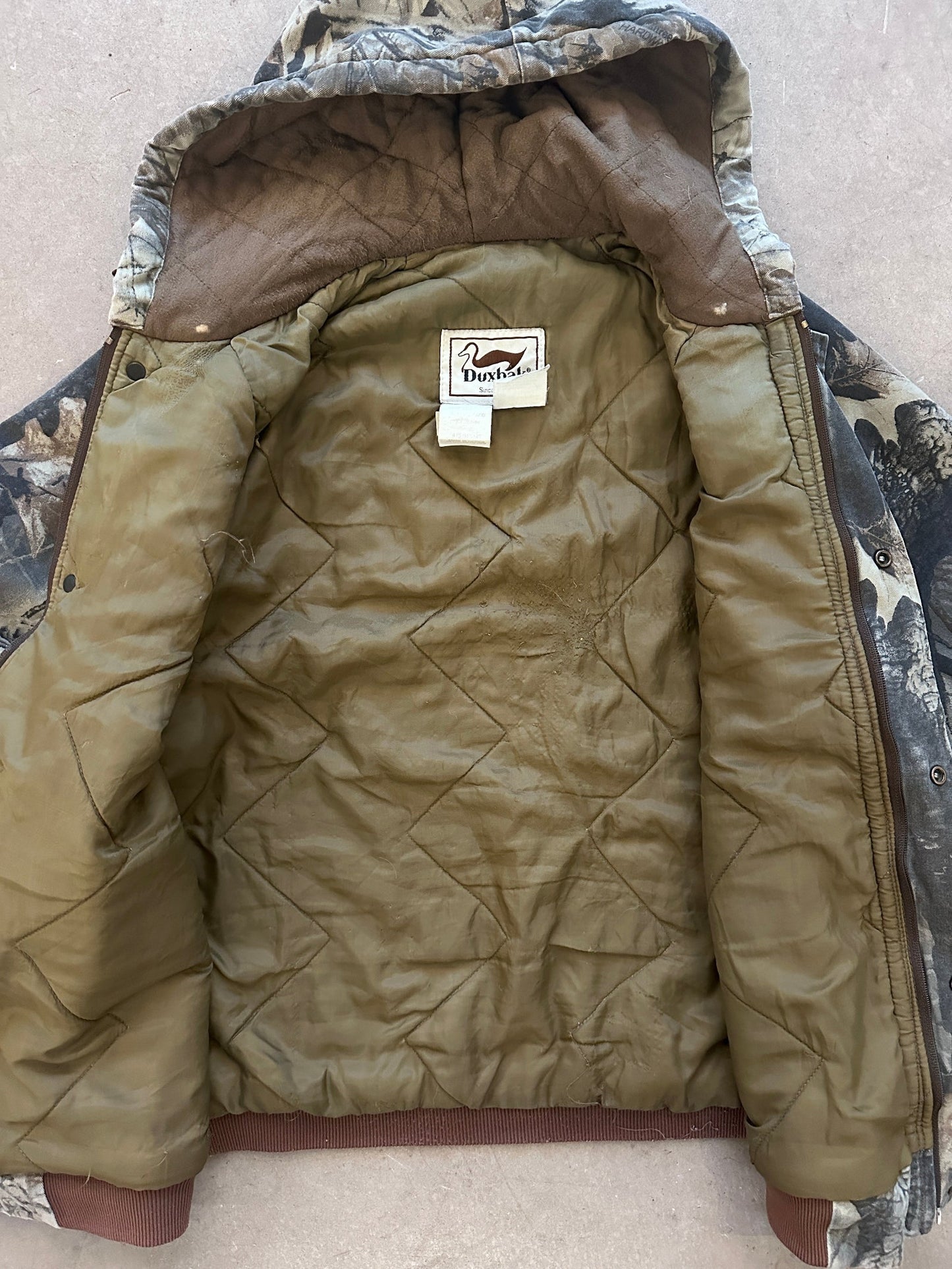 1990’s Duxbak RealTree Lined Jacket - XL | Camouflage, Red
