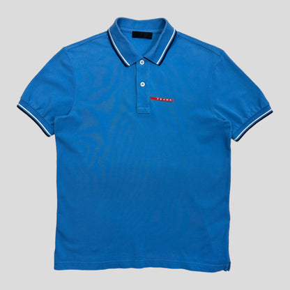 Prada Milano 2018 Aqua Blue Polo Shirt - S