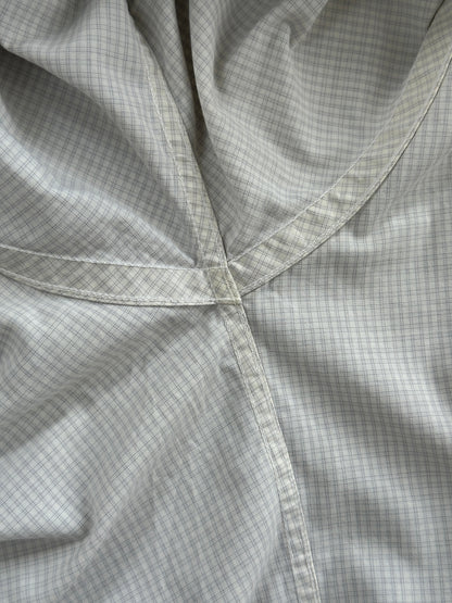 Yves Saint Laurent Pour Homme Cotton Check Short Sleeve Logo Shirt - L