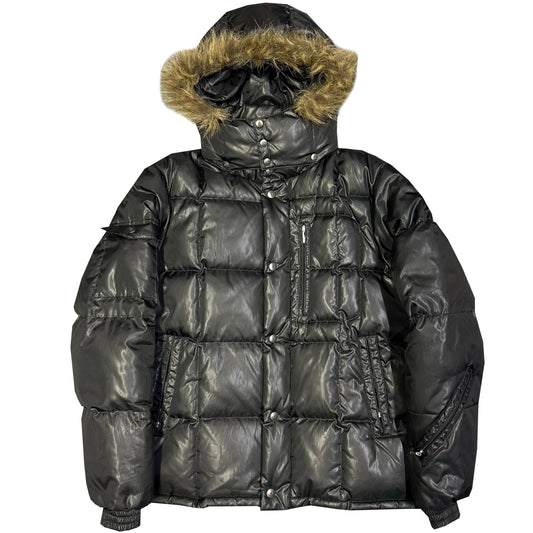 Takeo Kikuchi Puffer Jacket With Fur Hood In Black ( XL )