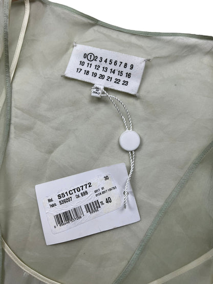 Maison Margiela S/S 2017 sheer silk dress | Green, Green