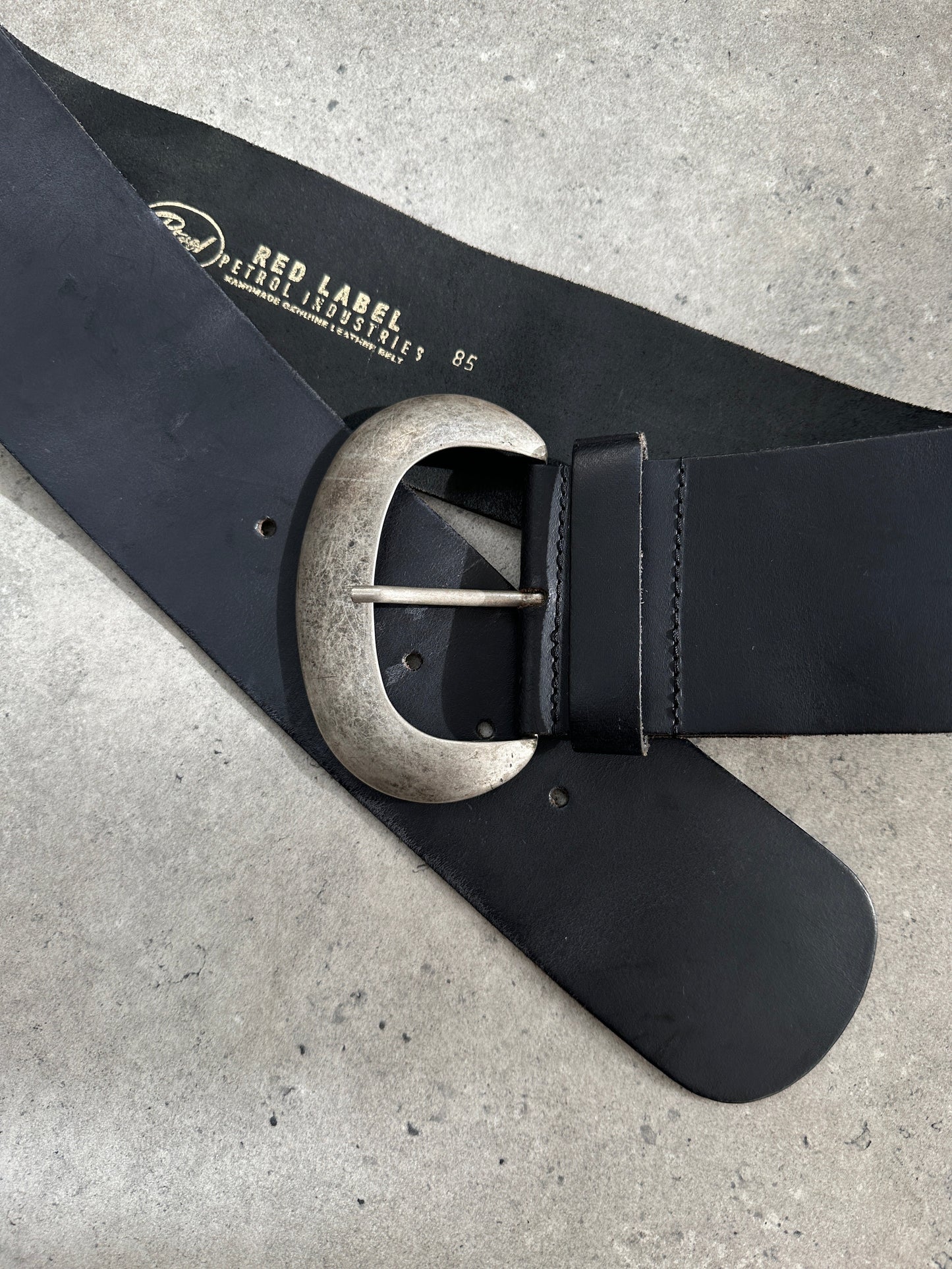 Vintage 1990s Chunky Leather Belt - W30-34”