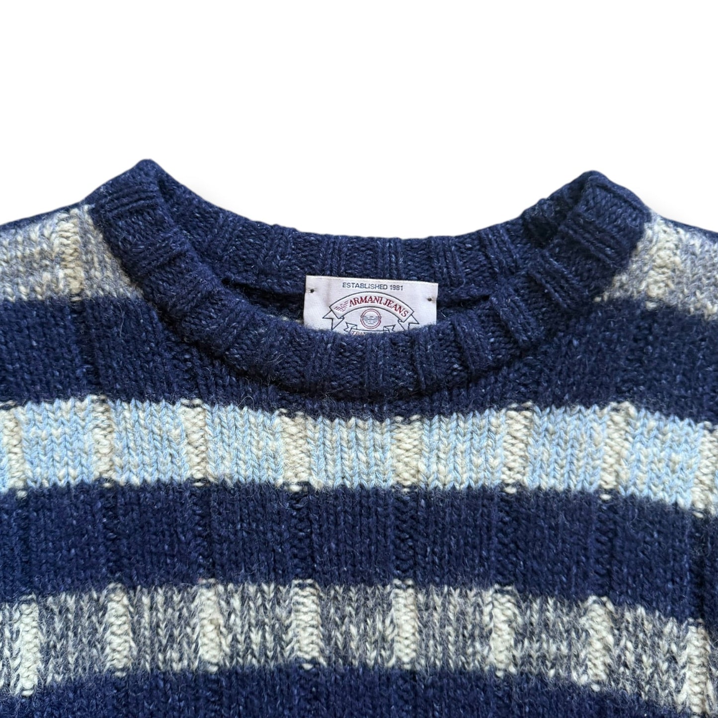 1990's Armani Jeans Striped Knitted Jumper (M) | Default Title, Multicoloured