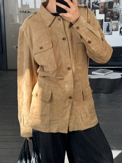 Ralph Lauren Polo 2000s Safari Suede Jacket - XL