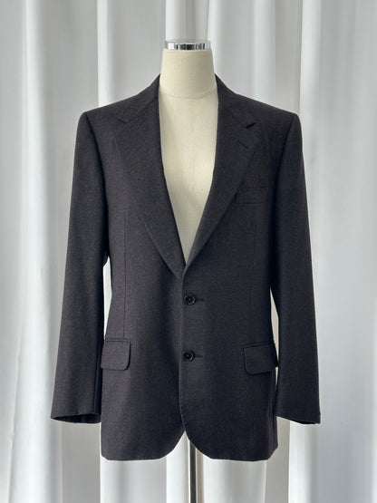 Burberry 1990s Pure Brushed Wool Single Breasted Blazer - 38R/M