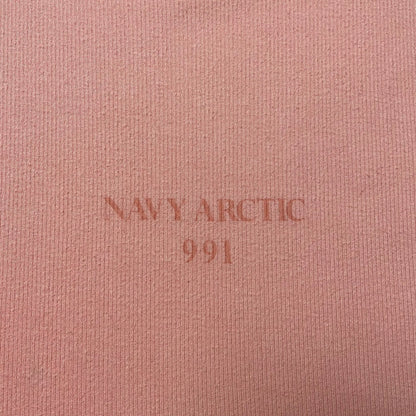 S/S 1990 Boneville Navy Arctic Peach Pink Ribbed Cotton T-shirt