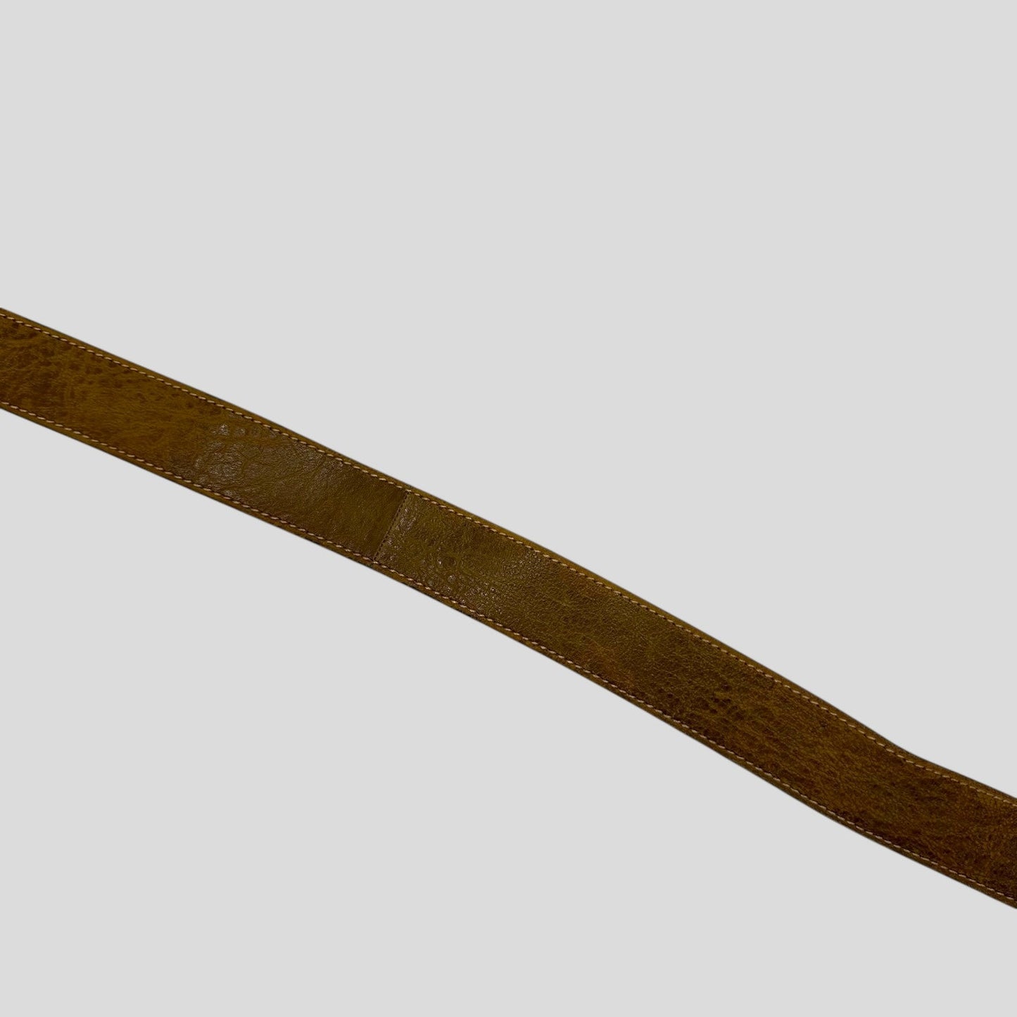 Miu Miu 00’s Leather Textured Metal Buckle Logo Belt - 30-38