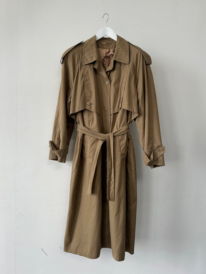 Vintage Pure Cotton Single Breasted Belted Trench Coat - L