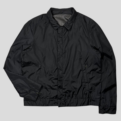 Prada Sport 2007 Glove Leather + Nylon Reversible Work Jacket - IT54 (L) | Black